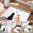 thumbnail image 5 of Funny Cat Entryway Rug 2'x3'&nbsp; Non Slip Front Door Mats, Simple Orange Black Cats Grey Butterfly Entrance Rugs Indoor Outdoor Carpet, Washable Floor Mats Small Area Rug for Bedroom Kitchen, 5 of 8