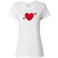 thumbnail image 3 of Inktastic Valentines Day Heart Arrow Women's T-Shirt, 3 of 5