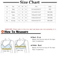 thumbnail image 3 of Womens Bras Printing Gathered Together Large Size Daily Bra Underwear No Rims Wireless Bras for Women Red L, 3 of 3