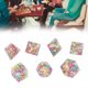 thumbnail image 3 of Juego de Dados de Resina ANGGREK 7 piezas color brillante, 3 of 8