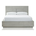 thumbnail image 2 of Glimps Full Size Platform Bed, Cross Grain Panel Headboard, Gray Wood, 2 of 5