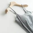 thumbnail image 5 of MESSUEN Camisole Tops for Women Tank Top with Built in Bra Square Neckline Camisole with Bra Pads Bra One Vest Camisole Womens Basics Tops Womens Summer Tops Dressy Casual Gray L, 5 of 8