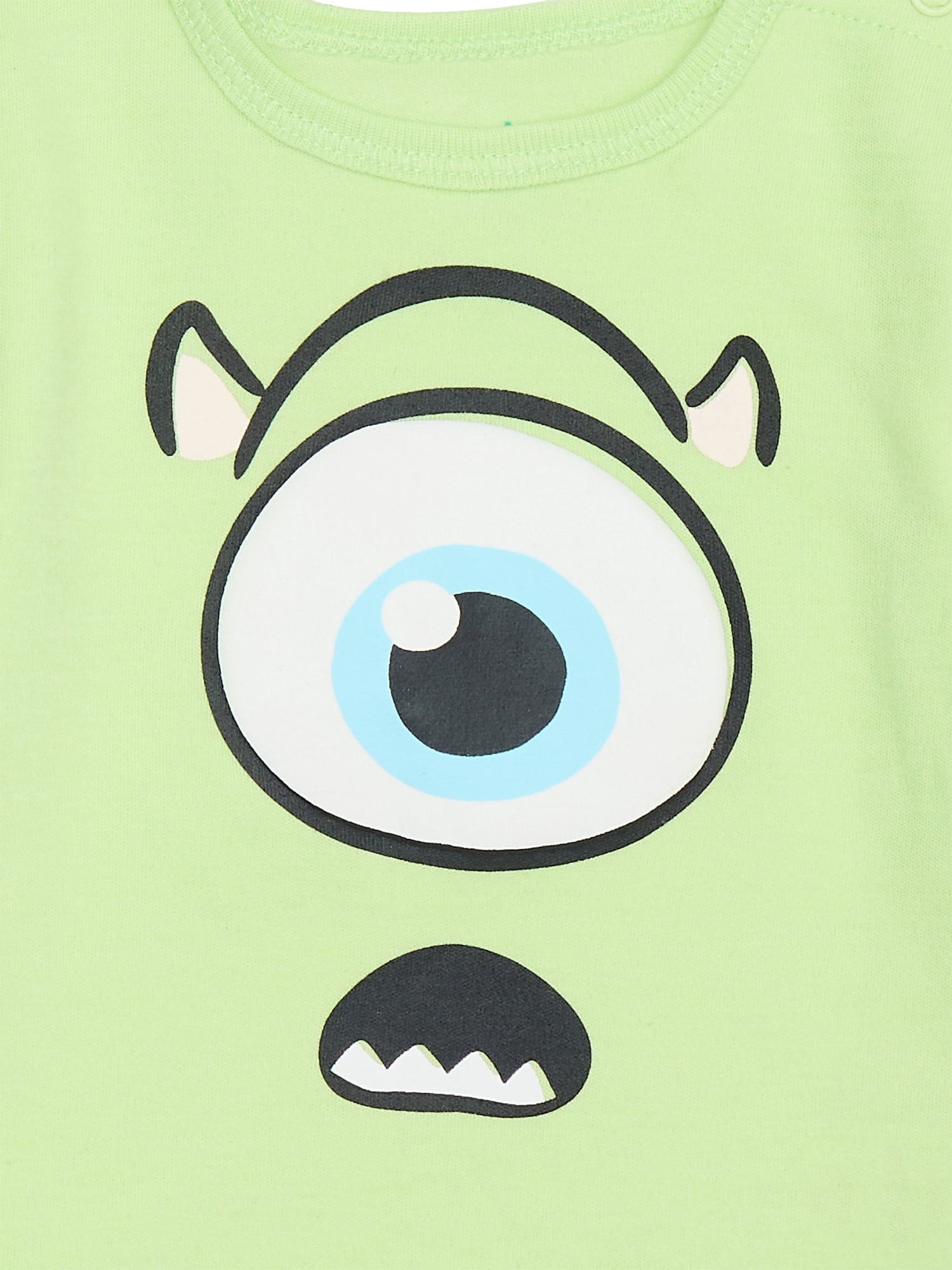 Disney Pixar Baby Boys or Girls Monsters Inc Bodysuit, 2-Pack, Sizes 0/3M-24M