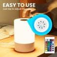 thumbnail image 4 of DAYBETTER Night Light, Dimmable Touch Lamp for Bedroom, Portable Table Bedside Lamps, 5 Brightness and 7 RGB Colors, Suitable for Bedroom/Baby Nursery/Bathroom/Hallways/Living Room, 4 of 6
