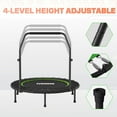 thumbnail image 4 of 48" Foldable Mini Trampoline Max Load 450lbs, Fitness Rebounder with Adjustable Foam Handle, Exercise Trampoline for Adults/Kids Indoor/Garden Workout, 4 of 8