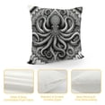 thumbnail image 4 of Orinice  Octopus Throw Pillow Cushion Cover, Trippy Nautical Mandala Abstract Art with Tentacle and Floral Elements Design, Decorative Square Accent Pillow Case,  Grey White, 4 of 5
