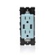 thumbnail image 1 of Leviton RUAA1-SE Renu Cargador USB/Toma dúplex resistente a manipulaciones 15A-125VAC Sea Spray, 1 of 1