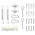 thumbnail image 1 of vidaXL 9 Piece Sunshade Sail Accessory Set Stainless Steel, 1 of 5