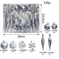 thumbnail image 3 of Bola de Navidad con forma de copo de nieve galvanizado, caja de bolas, decoración para árbol de Navidad, colgante, decoración navideña, bola de plástico, 3 of 5