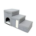 thumbnail image 4 of BELOVING Dog Stairs Anti Slip Bottom Dog Steps for Older Dogs Small Dogs & Cats Puppy Gray, 4 of 10