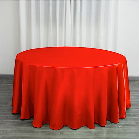 

BalsaCircle 120 Round Satin Tablecloth Red