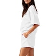 thumbnail image 4 of Sheghy Short Sets for Women Plus Size Women Casual Resort 2 Piece Set Sleeveless Stand Collar Striped Half Button Top & Elastic Waist Shorts, 4 of 9