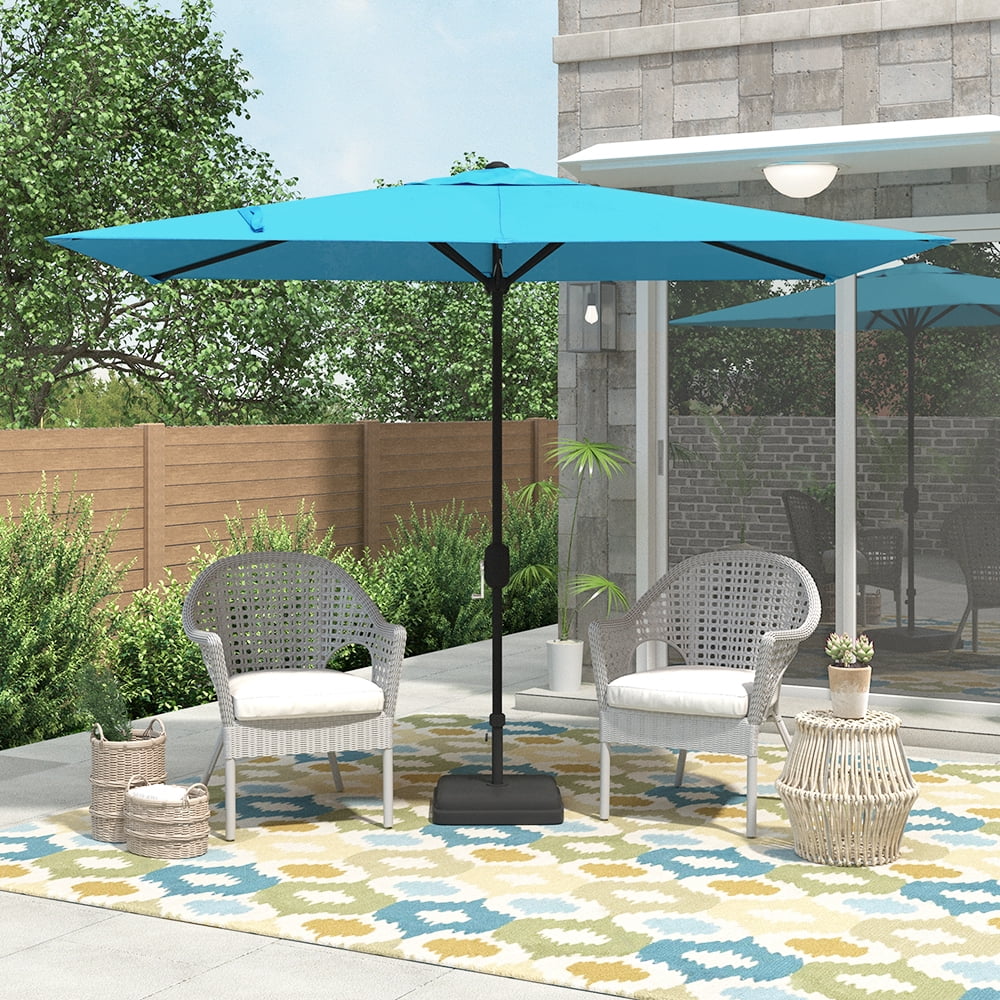 10x6.5ft Rectangle Aluminum Outdoor Patio Umbrella Sunshade Crank Tilt Garden 