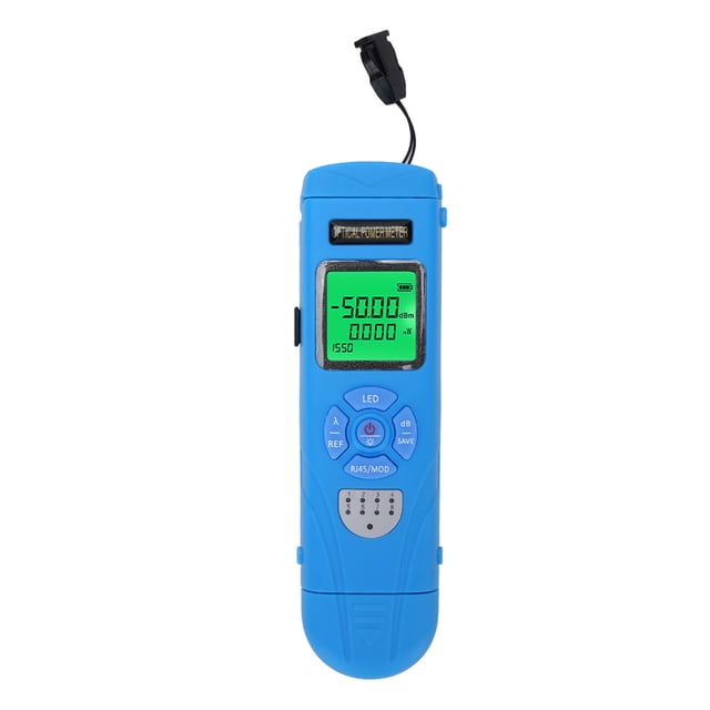 Medidor de Potencia Óptica, -50 A +26 dbm de longitud de Onda de fibra Óptica tester 500 Almacenamiento de datos iluminación liderado RJ45 prueBa para mantenimiento de necesidad