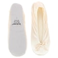 thumbnail image 3 of isotoner Satin Women's Ballerina Slippers Color: Cream Size: LARGE, 3 of 4