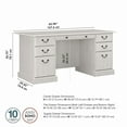 thumbnail image 5 of Bush Furniture Saratoga Executive Desk with Drawers, Off-White, 5 of 6