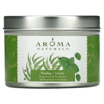 Aroma Naturals Soy VegePure, Travel Tin Candle, Vitality, Peppermint & Eucalyptus, 2.8 oz (79.38 g)