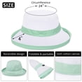 thumbnail image 6 of Catalonia Bucket Hat for Women Wide Brim Foldable Outdoor Travel Beach Safari Green/White, 6 of 8