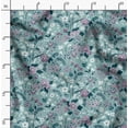 thumbnail image 2 of Soimoi Floral Print, Silk Fabric, Decor Sewing Fabric by The Yard 42 Inch Wide,Decorative Fabric for Shirts Suits Ties, Light Blue, 2 of 6
