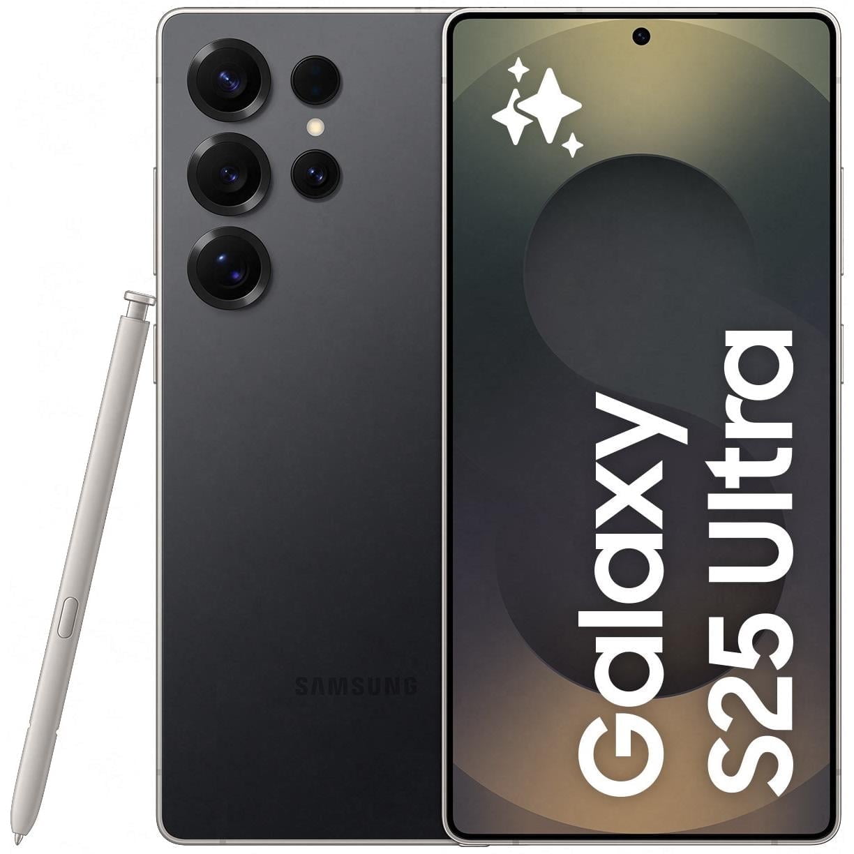 Samsung Galaxy S25 Ultra SM-S938B/DS 256GB Unlocked Android Cell Phone with 200MP Camera, Titanium Black