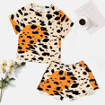 thumbnail image 4 of Leopard Print Pattern Pajama Set for Women 2 Piece Sleepwear Loungewear Short Sleeve, 4 of 7