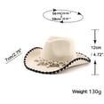 thumbnail image 2 of Sun Hats for Men Retro Jazz Hats, Retro Western Cowboy Hats, 2 of 3