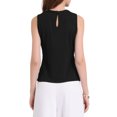 thumbnail image 3 of INSPIRAR CHIC Blusa sin mangas de verano para mujeres, blusas de tanque con cuentas, casual para trabajo y oficina, 2XL, negra, 3 of 5