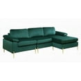 thumbnail image 6 of Shannon Velvet Sectional Sofa with Chaise - Mid-Century Style, Plush Velvet & Solid Wood, 6 of 10