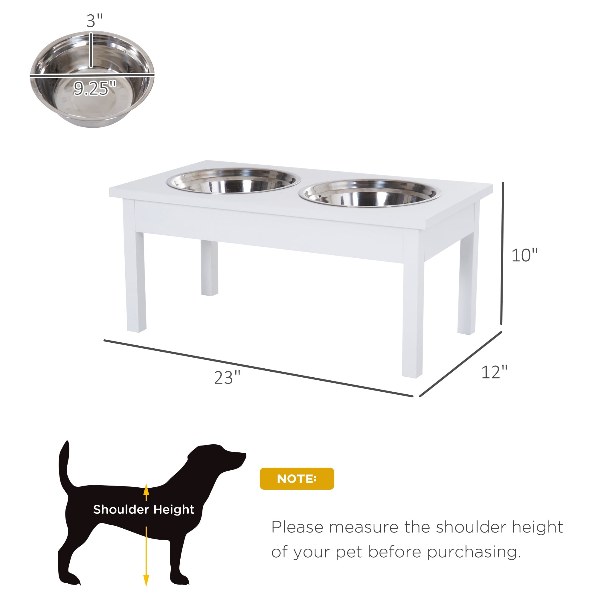 Pet Feeder Stand, Wooden Dog Food Bowls Stand