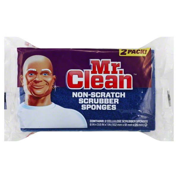 Mr Clean 2 Pack NonScratch Scrubber Sponges, 2 sponges