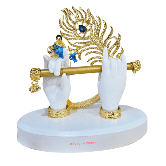 Krishnaji Divine Hands White Idol for Gifting and Home Decor (4.5 inches)