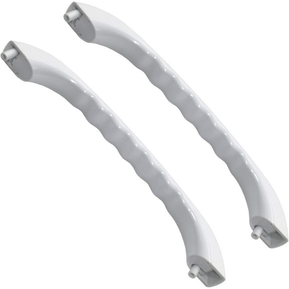 HQRP 2-Pack White Microwave Door Handle Replacement for General electric GE JVM1331WW05 JVM1339WW01 JVM1340WW03 JVM1341WW01 JVM1350WW02 JVM1350WW03