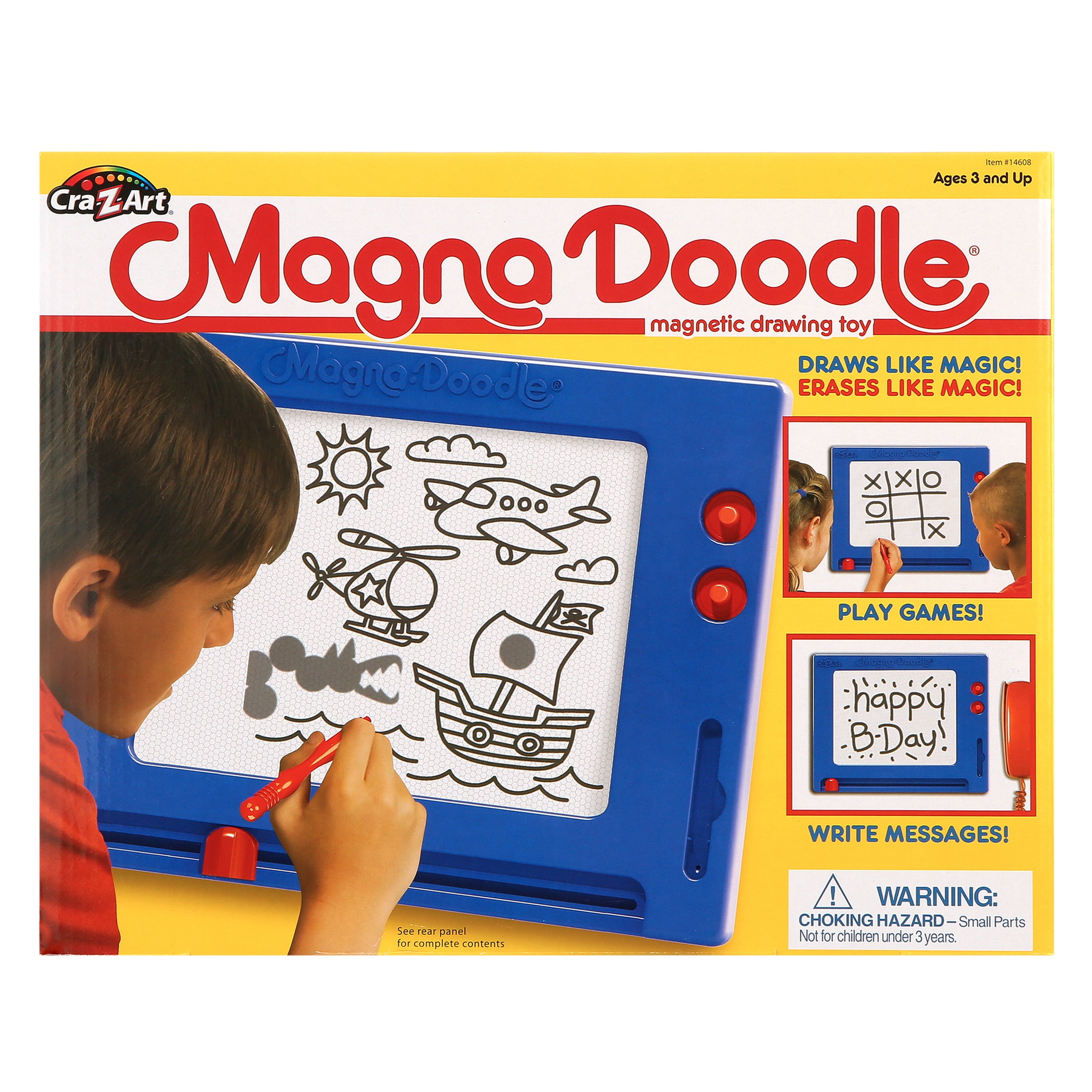 Retro Magna Doodle Plastic Classic Magnetic Drawing Toy Kids Children Preschool 