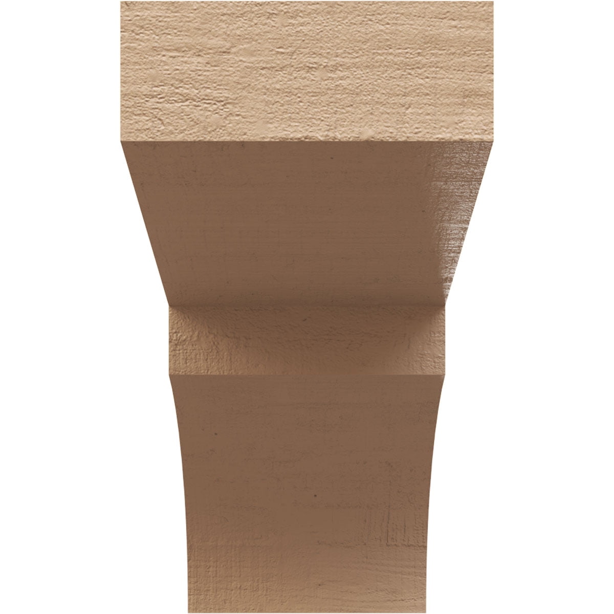 8"W x 24"D x 16"H Classic Monterey Rough Cedar Woodgrain TimberThane Corbel, Primed Tan