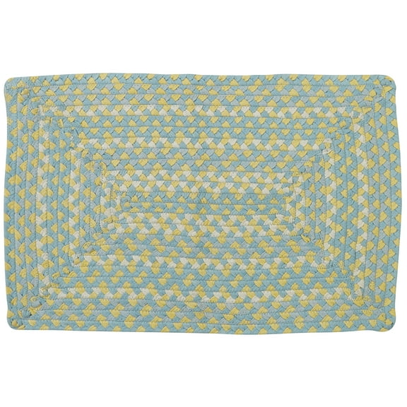 Park Designs Cozy Cottage Braided Blue Rectangle Indoor Rug 20" x 30"