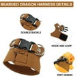 thumbnail image 3 of Unique Bargains Bearded Dragon Harness Adjustable Reptile Leash Bearded Dragon Leash Escape-Proof Design Brown 1 Set, 3 of 7