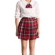thumbnail image 3 of Faldas plisadas a cuadros delgadas acampanadas del uniforme escolar de las mujeres (XL rojo azul), 3 of 5