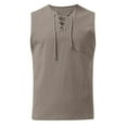 thumbnail image 4 of ANINEO Men Fall Summer Tops Casual Sports Sleeveless Tops Cotton Vest Solid Color Fitness Muscle Tank Tops Trendy Male Tops, 4 of 5
