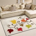 thumbnail image 2 of Coolnut Simple Maple Leaves Lightweight Carpet Mats, 6'8" x 4'10" Area Soft Rugs Floor Mat Rug Home Decoration for Kids Room Living Room, 80"x 58", 2 of 6