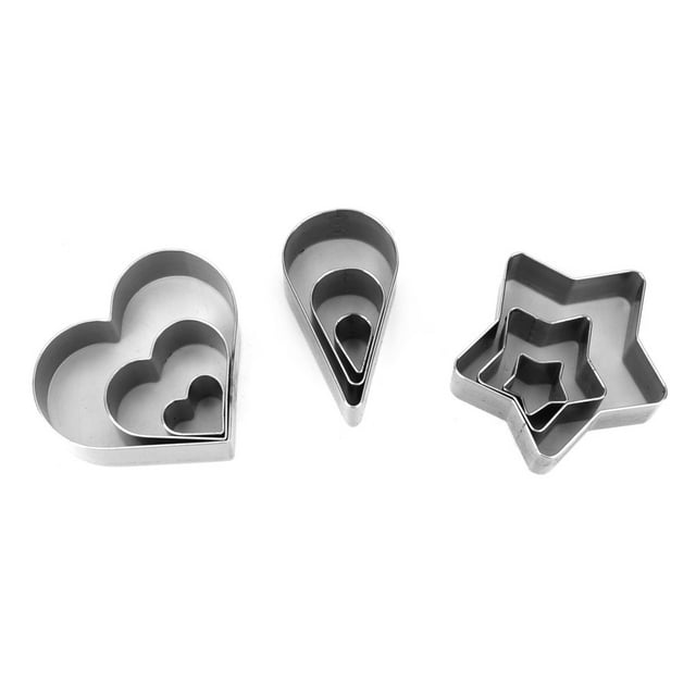 Sonew 9PCS Coeur Goutte d'Eau en Forme de Pentagramme Moule de Coupe en Cuir Die Craft Template Cutter, Matrices de Coupe en Cuir, Matrices de Coupe en Cuir Goutte