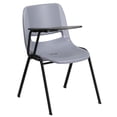 thumbnail image 1 of Gray Ergonomic Shell Chair with Right Handed Flip-Up Tablet Arm, 1 of 9