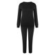 thumbnail image 5 of Camisón de talla grande Gibobby Conjunto de pijama para mujer Ropa de dormir de Manga larga Suaves con bolsillos Negro M, 5 of 5