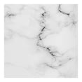 thumbnail image 4 of mDesign Slim Pill Shaped Metal 1.98 Gallon Trash Wastebasket Can, White Marble, 4 of 5