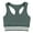 Mossie, variant on Aqua Women's Teal Athletic Striped Hem Sports Bra, Small