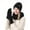 Black3#, variant on Caywon Women's Winter 3 Piece Set Knitted Beanie Scarf Gloves Warm Ear Covering Hat Neck Gaiter Touchscreen Gloves Cold Proof Gloves