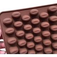 thumbnail image 3 of One piece coffee bean ice cube mold fun shape silicone polygonal ice cube (chocolate color), 3 of 3