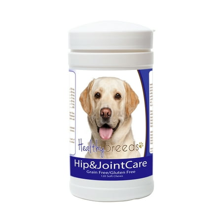 UPC: 0840235153719 | Healthy Breeds Dog Hip and Joint Care Supplement Soft Chews for Labrador Retriever  Bacon Flavor  Gluten & Grain Free  Glucosamine Chondroitin Organic Turmeric Support 120 Count