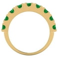 thumbnail image 5 of 1.53 ctw Wedding Band for Women - 18K Yellow Gold Simulated Emerald Stackable Eternity Ring, 5 of 6