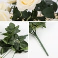 thumbnail image 3 of Naiovety Rosa Artificial falsa, 10 cabezas, de flores de seda, ramo de boda, decoración de fiesta en casa Decoración rojo oscuro, 3 of 6