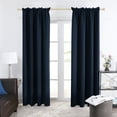 thumbnail image 1 of Deconovo Navy Blue Blackout Curtain Set of 2 Rod Pocket Room Darkening Curtain Panels for Living Room 42 x 95 inch, 1 of 7